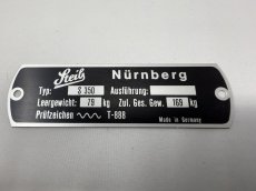 Typenschild Seitenwagen