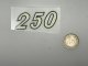Abziehbild 250, altweiß Rand blau